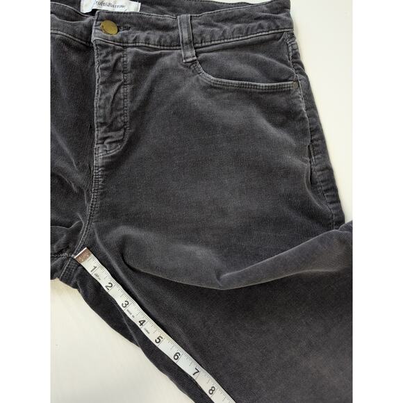 Croft & Barrow Corduroy Pants Womens Size 12L Gray Slim Fit Soft Stretch 31 Ins - Picture 10 of 16